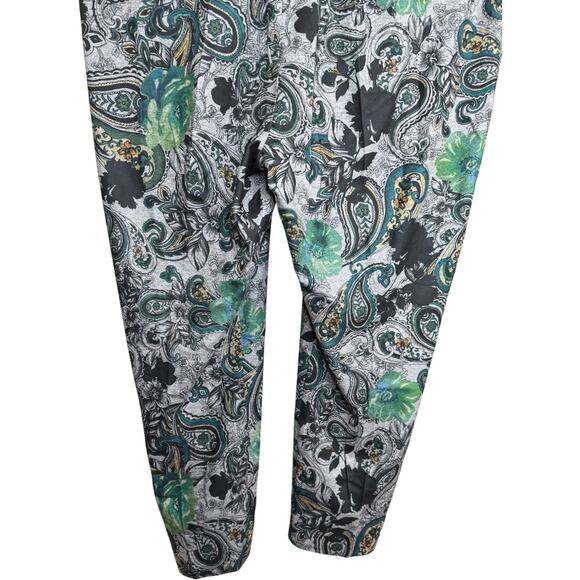 Susan Graver Printed Regular  Ponte Slim Leg Ankle Pants Dark Jade 3X NWOT - Picture 9 of 12